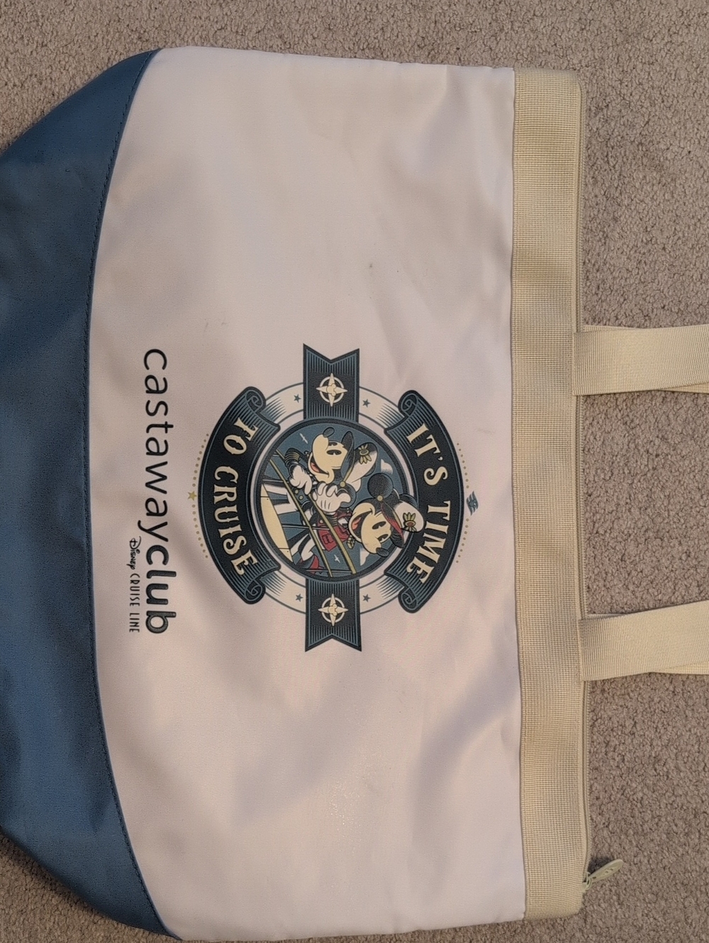 Disney Cruise Line Castaway Club Nautical Tote Bag - Blue & White